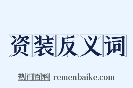 资装反义词是什么意思的图片